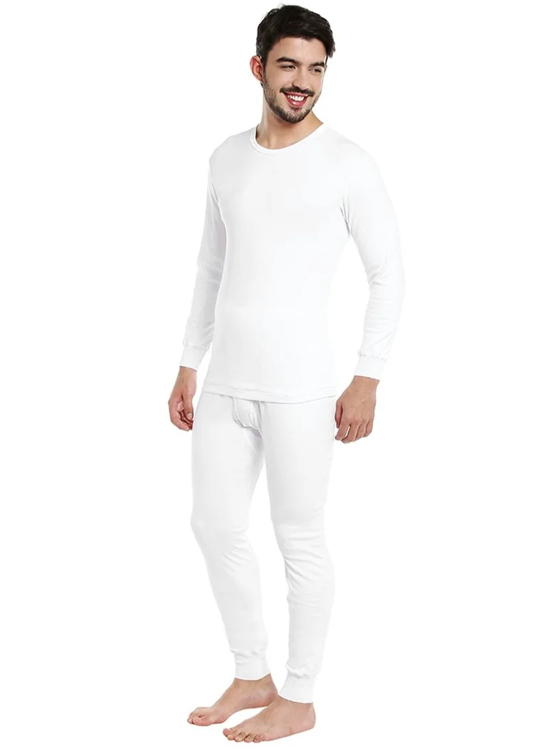 BYC Men's 100% Combed Cotton Warm Winter Thermal Underwear Set (Top And Bottom)